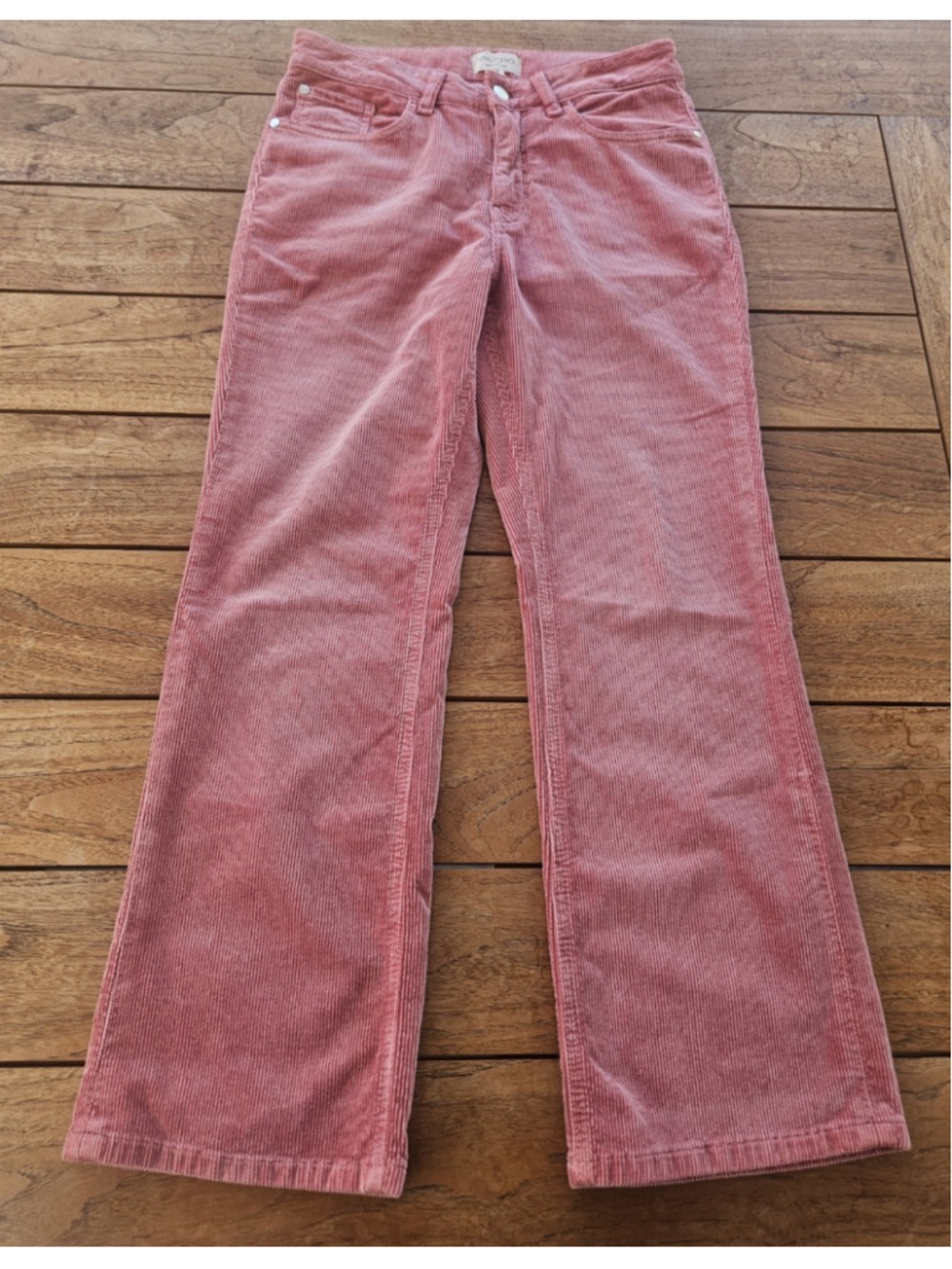 Anthropologie Pilcro The Yaya Corduroy Crop Flare Pants Rose Pink Size 29